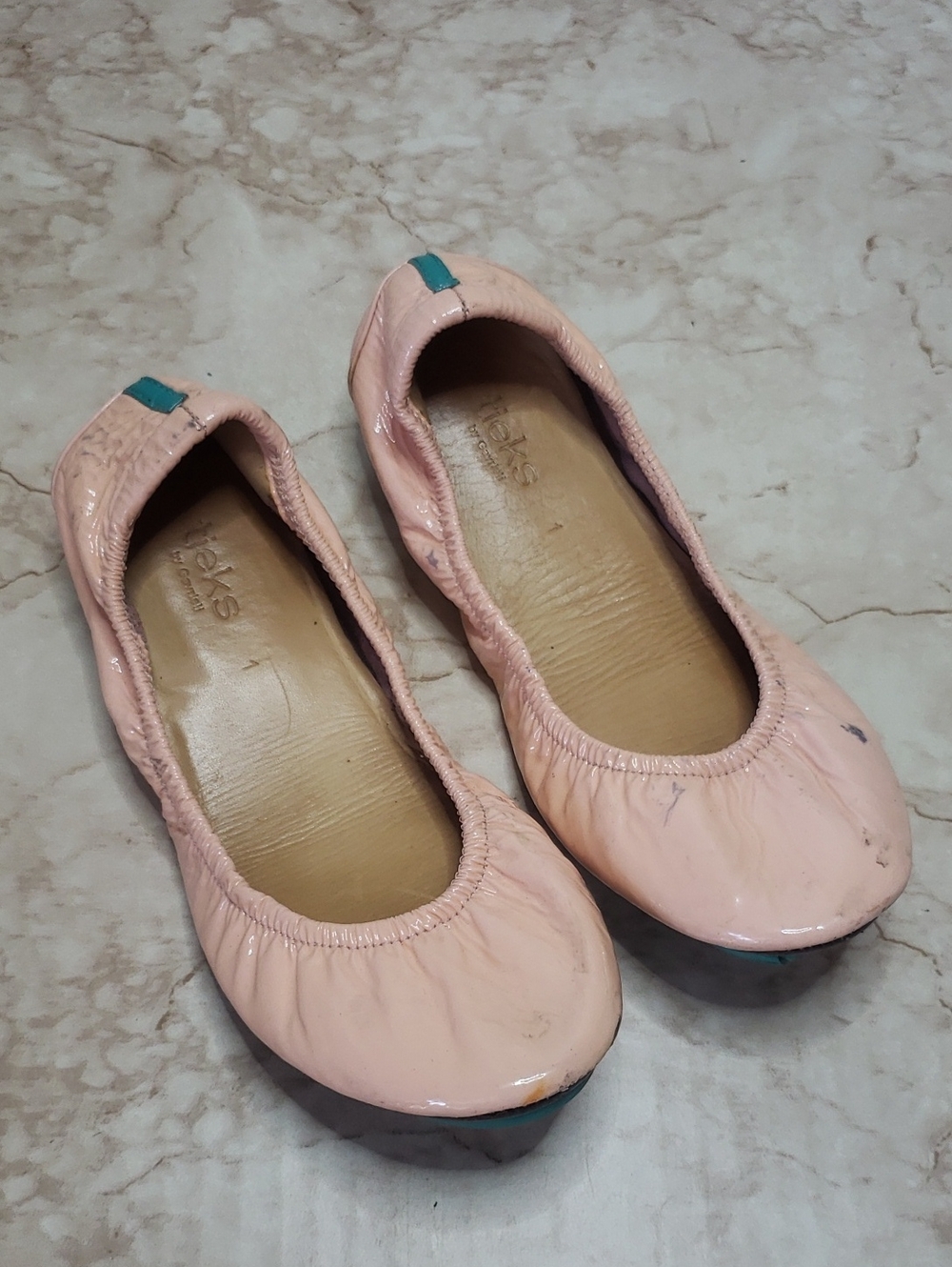 Tieks Patent Leather Ballet Flats in Pale Pink 1